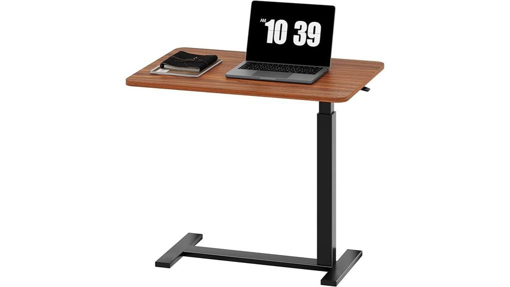 wheeled bedside table adjustable