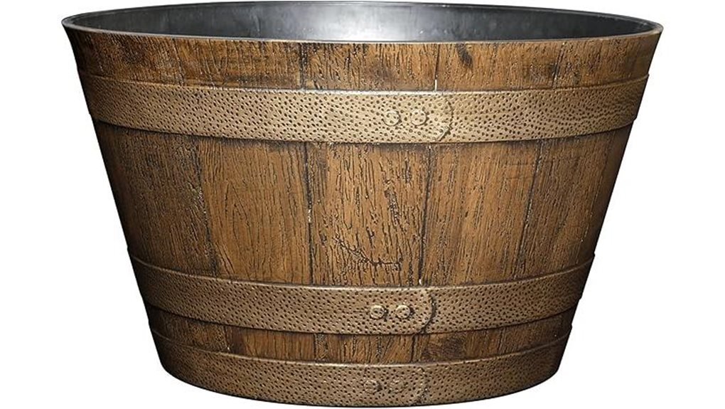 whiskey barrel wooden planters