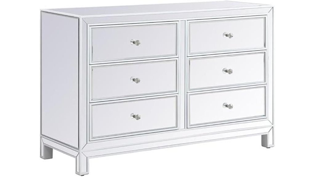 white mirrored cabinet 48