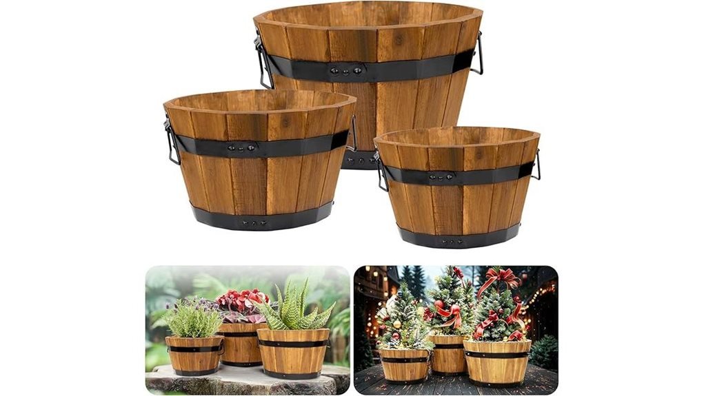 wooden outdoor flower boxes