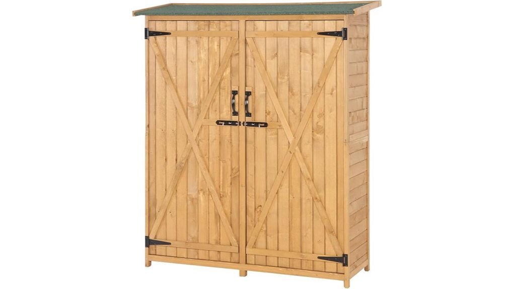 wooden outdoor storage shed