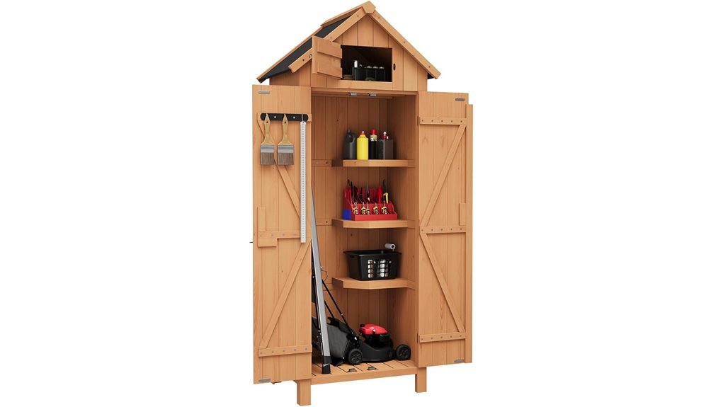 wooden outdoor storage shed