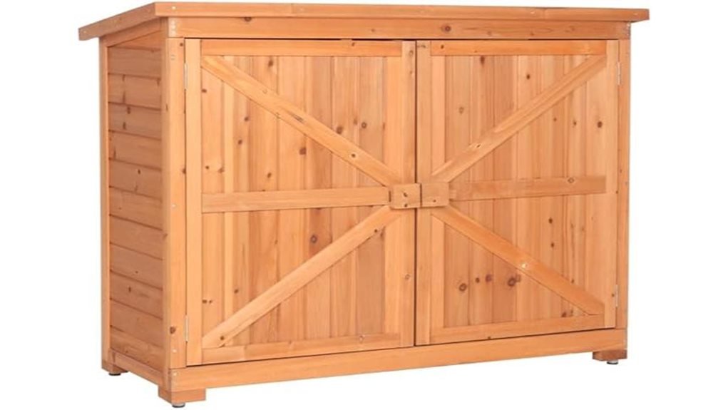 wooden outdoor storage shed