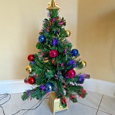 Xmas 32” Fiber Optic Color-Changing Christmas Tree power adapter included.