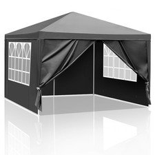 10'x10' Patio Gazebo Waterproof Outdoor Canopy Tent Party Tent With 4 Walls 4