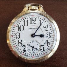 1939 Antique Hamilton 992E Elinvar Railroad Pocket Watch 21J Size 16 Gold Filled