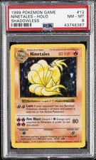 1999 POKEMON BASE SET SHADOWLESS #12 NINETALES-HOLO PSA 8