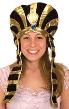 Adult Unisex Egyptian Headpiece God Goddess Pharaoh Costume Womens Mens NEW