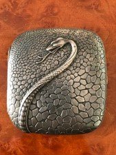 Antique - Silver Cigarette Case - Serpent - Pennsylvania - Patterson - Repousse