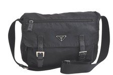 Authentic PRADA Vintage Nylon Leather Shoulder Cross Body Bag Black 101AA