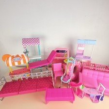 Barbie Furniture Lot: Farmers Market, Ice Cream Shop, Chelsea Stand & Couch Set