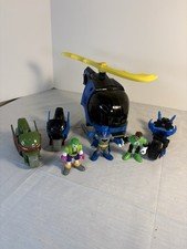 Batman, Joker, Green Lantern imaginext figures and helicopter Motorcycles Lot