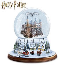 Bradford Harry Potter I'd Rather Stay At HOGWARTS Christmas Musical Snow Globe
