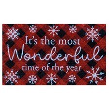 Briarwood Lane Christmas The Most Wonderful Time Coir Doormat 18 x 30