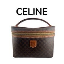 CELINE M93 Vanity Bag Pouch Vintage Leather Cosmetic Case Small Authentic