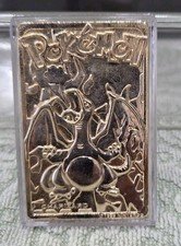CHARIZARD - Pokemon 23 Karat Gold Plated Trading Card - Limited Edition. IN CASE