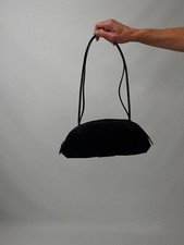 CHRISTIAN DIOR BLACK NYLON EAST / WEST SHOULDER BAG - VINTAGE