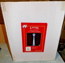 CHRISTMAS OUTDOOR DECORATION LIGHTED LAMP POST COATED METAL PRE-LIT 72"