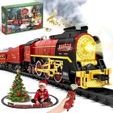 Christmas Train Set for around under The Tree, Electric Christmas Tree Train wit