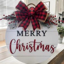 Christmas Wooden Door Hangings Garden Door Background Wall Decorative Hangings