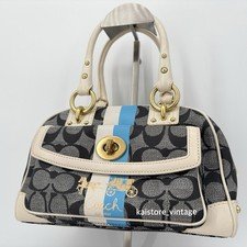 COACH Vintage Signature Handbag 13194 Authentic From Japan