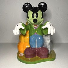 Disney Mickey Mouse Halloween Cookie Jar Canister Frankenstein Zombie Hand Paint