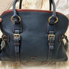 Dooney & Bourke Florentine Domed Satchel Ocean Blue~ GREAT COND