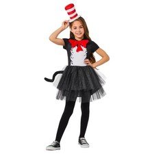 Dr Seuss Cat In The Hat Dress Child Costume