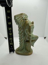 Frankoma Prairie Green Dancing Native American Indian Chief Pottery