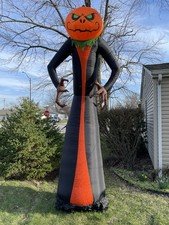 Gemmy 12’ Halloween Inflatable Airblown Pumpkin Reaper Must See!