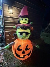 Gemmy Airblown Inflatable Prototype Frankenstein And Witch