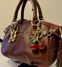 Gorgeous Dooney & Bourke Medium Mail Satchel in Chestnut Florentine Leather