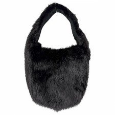 Gucci Mink Fur Handbag GUCCI 005.1038 Black Used