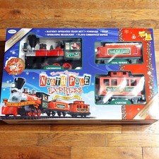 Holiday Train Set The North Pole Express Eztec Christmas Tree New Music Lights