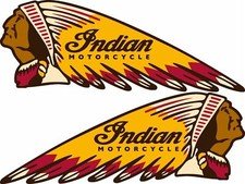 Indian Motorcycles War Bonnet Vinyl Decal/Sticker - 3.5" x 1.5" Helmet/window