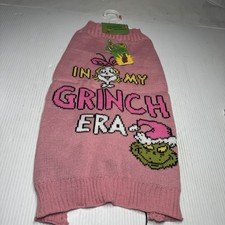“In My Grinch Era” Pink Dog Sweater Cindy Lou Who How The Grinch Stole Christmas