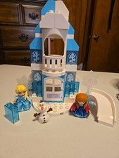 Lego Duplo 10899 Disney Frozen Ice Castle Set Elsa Anna Olaf Minifigs Incomplete