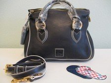 NWT DOONEY & BOURKE FLORENTINE MEDIUM SATCHEL- NAVY-"TRUE CLASSIC"-FREE SHPPING!