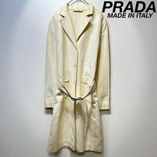 PRADA Belted design long Chester coat size 42