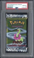 PSA 10 Pokemon 1st Edition Neo Genesis Meganium Booster Pack 2000 WOTC Sealed