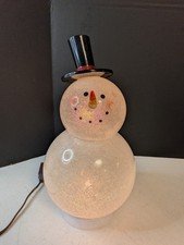 RARE VINTAGE ACRYLIC Snowman Lamp 15" Tall