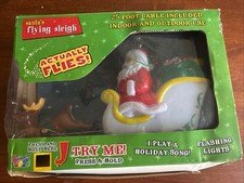 Tekky Toys Vintage Blow Mold Santa’s Flying Sleigh ‘05 W/ Box Table Topper READ