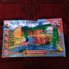 Thomas Friends Trackmaster Spin Fix Sodor Steamworks Complete + Extra 28 Tracks