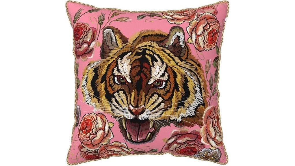 tiger print pink pillows