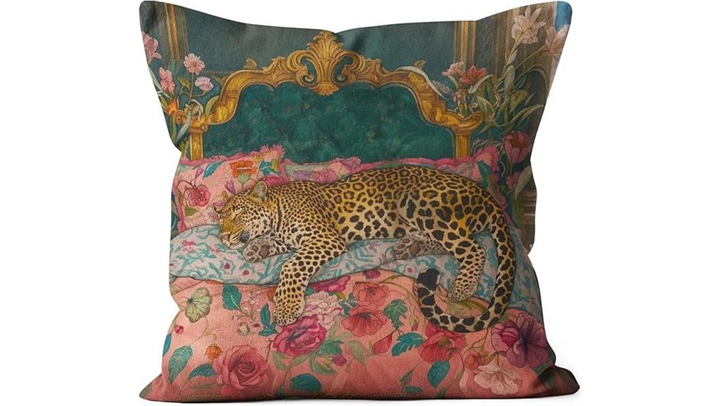 vibrant animal print pillows