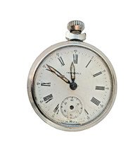 Vintage 1961 Ingersoll Pocket Watch with Engraved Case