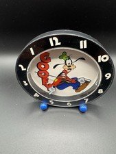 Vintage 1990's Disney Goofy Reverse 5.5” Clock Working Tested See Video! VTG