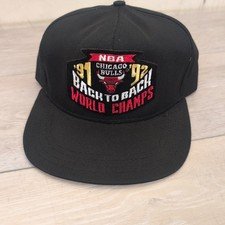 Vintage 90's BACK TO BACK Chicago Bulls 91-92 NBA World Champions SnapBack Hat
