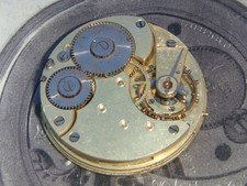 Vintage Antique Omega pocket watch movement balance ok repair project 43.8mm