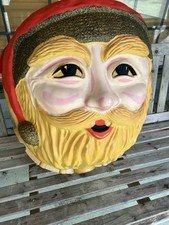 VINTAGE BLOW MOLD SANTA CLAUS CHRISTMAS DECORATION LARGE DETAILED